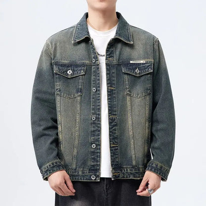 Men's Fade Denim Jacket-The Yellow Prime