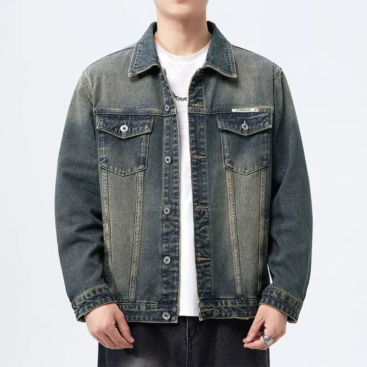 Men's Fade Denim Jacket-The Yellow Prime