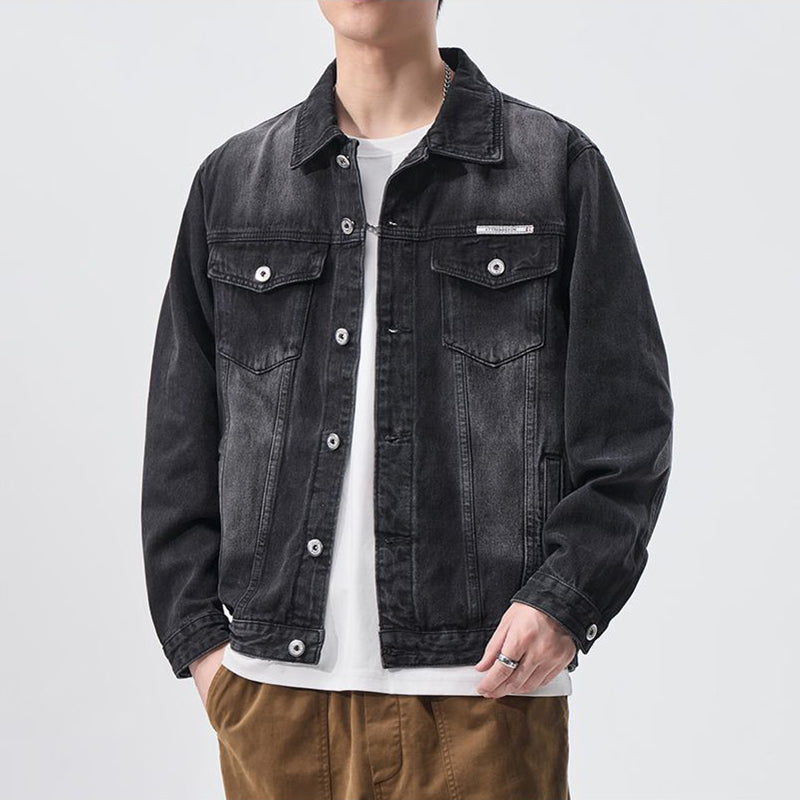 Men's Fade Denim Jacket-The Yellow Prime