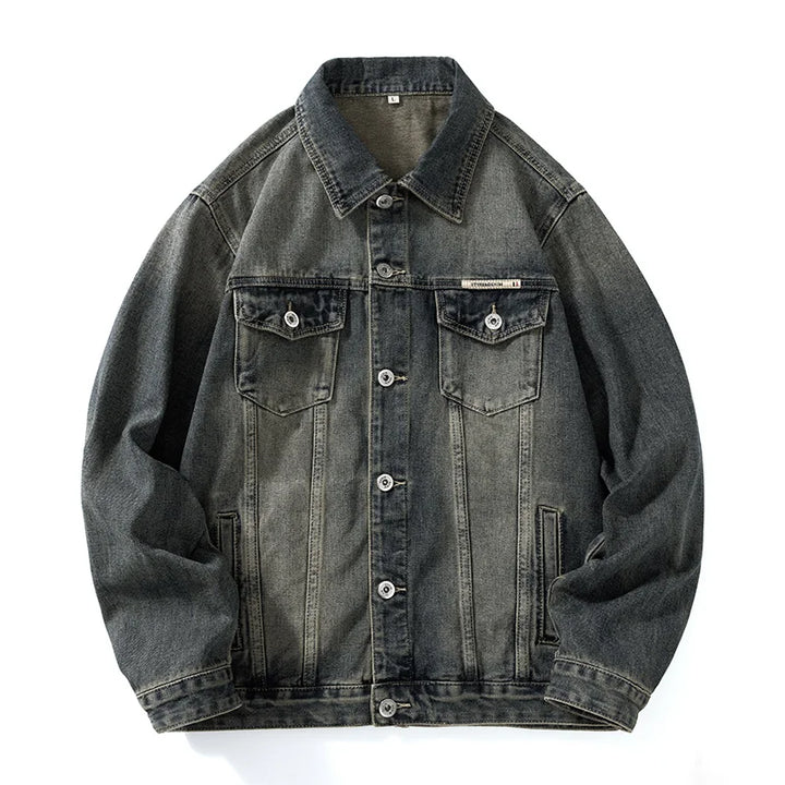 Men's Fade Denim Jacket-The Yellow Prime