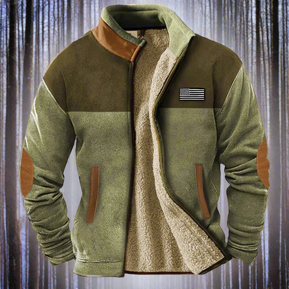 Men's Fleece Jacket with Shearling Lining for Ultimate Comfort-The Yellow Prime