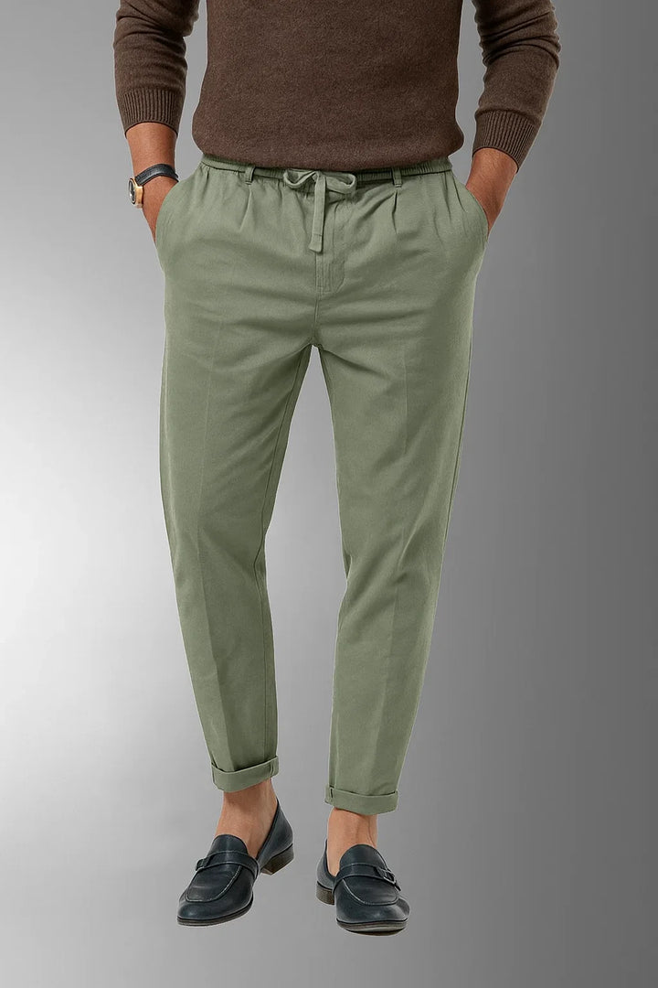 Men's Lightweight Linen Dress Pants-The Yellow Prime