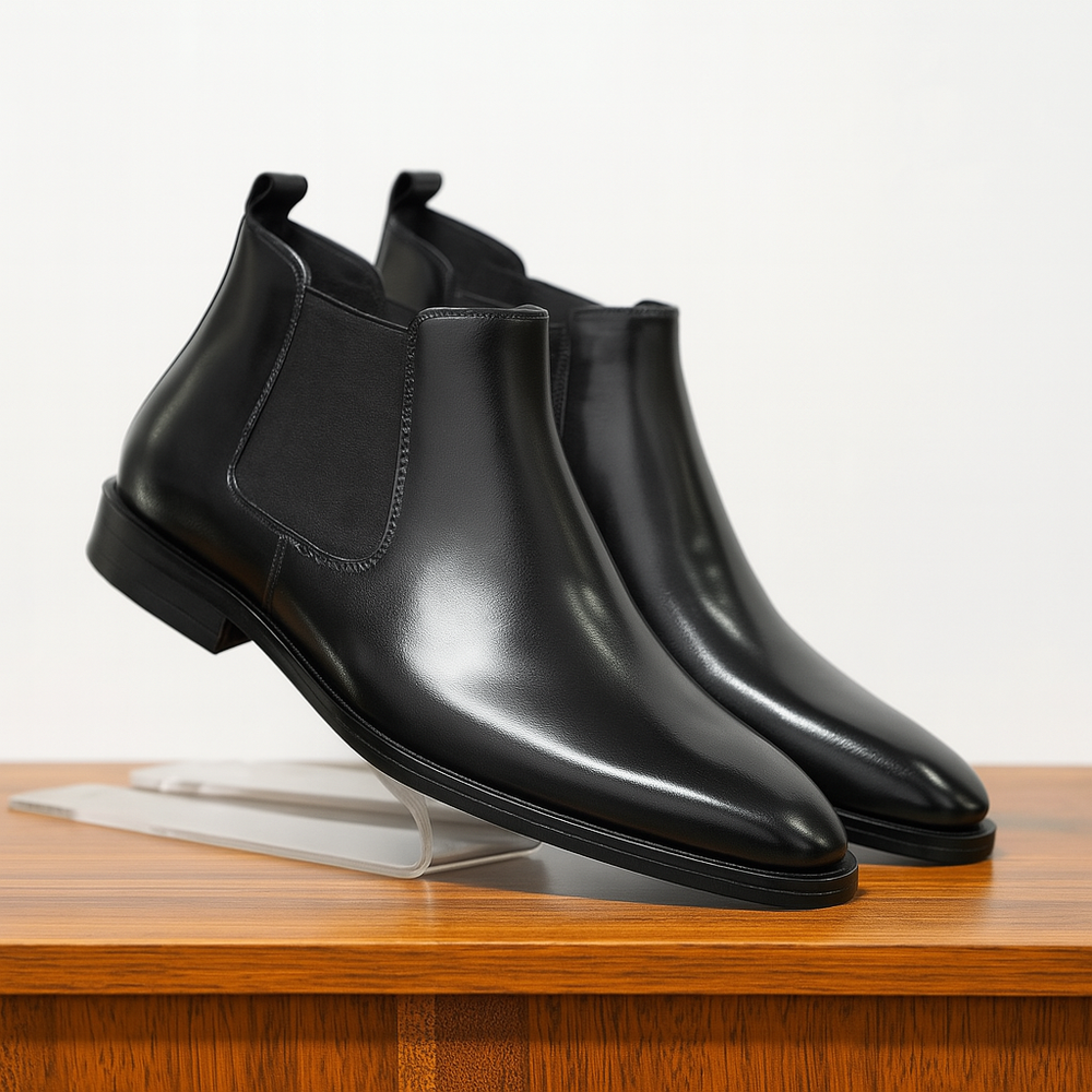 Men's Genuine Leather Chelsea Boots for Stylish Comfort-The Yellow Prime