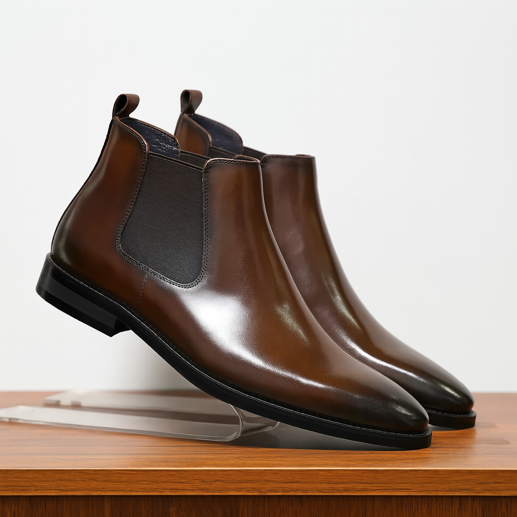 Men's Genuine Leather Chelsea Boots for Stylish Comfort-The Yellow Prime