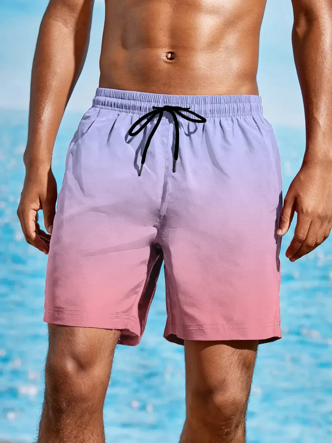 Men's Gradient Swim Trunks-The Yellow Prime