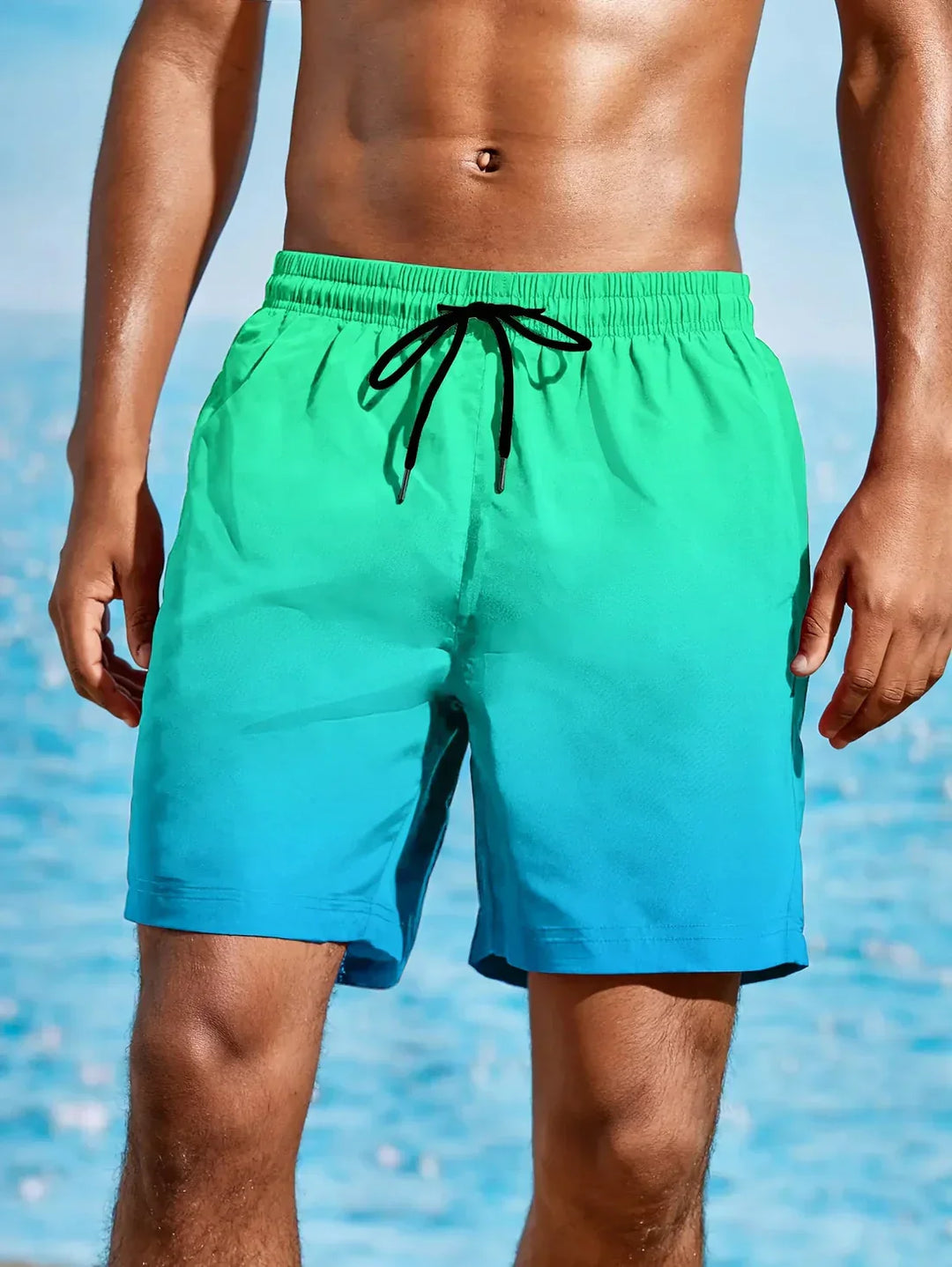 Men's Gradient Swim Trunks-The Yellow Prime
