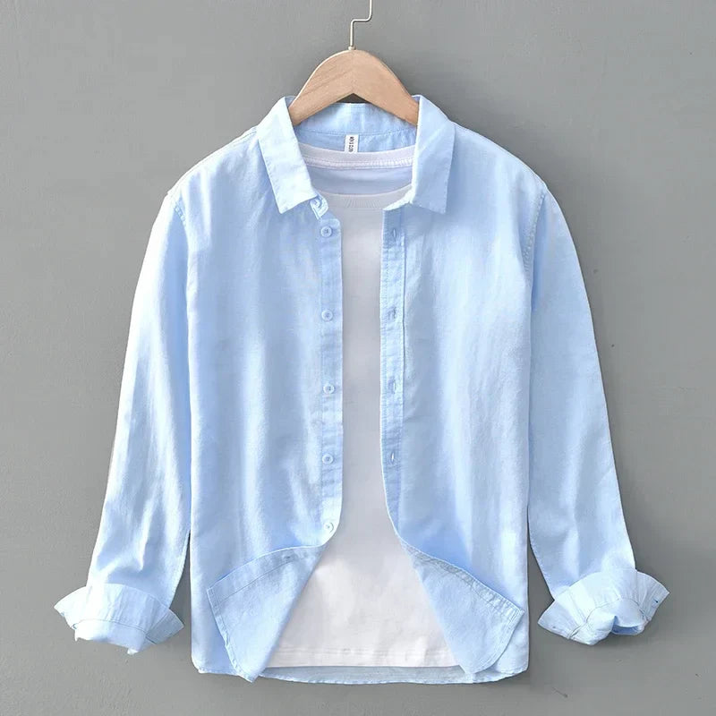 Men's High-Quality Linen Shirt-The Yellow Prime