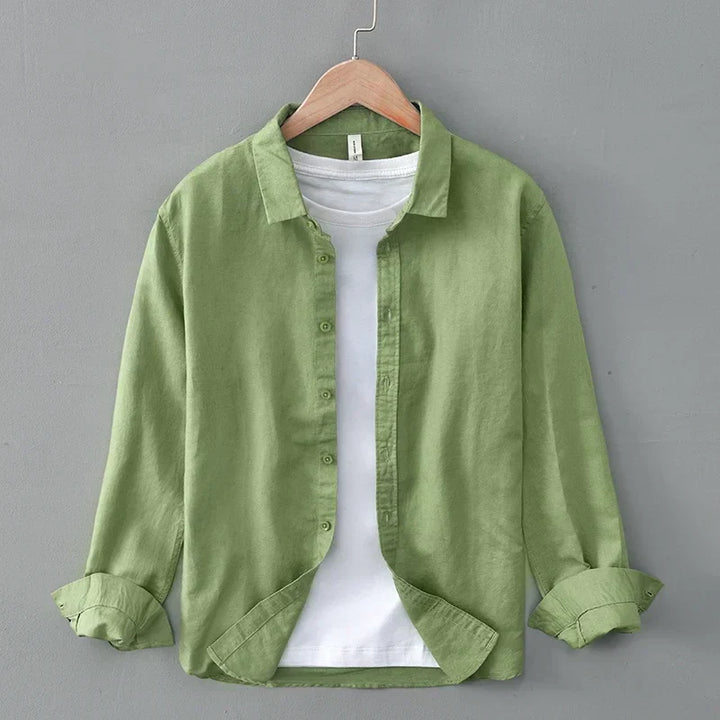 Men's High-Quality Linen Shirt-The Yellow Prime