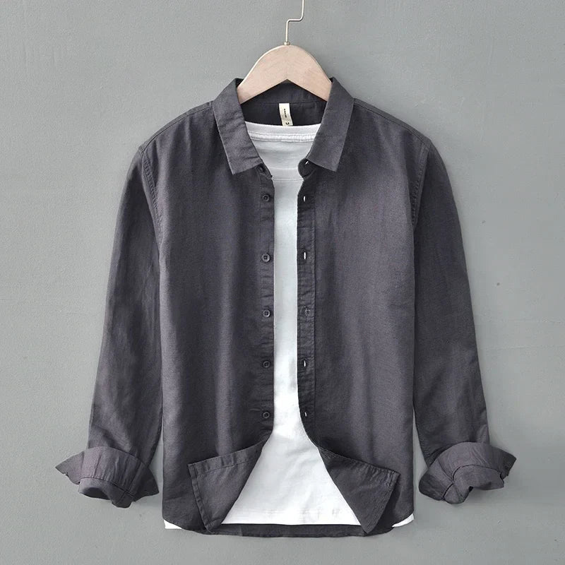Men's High-Quality Linen Shirt-The Yellow Prime