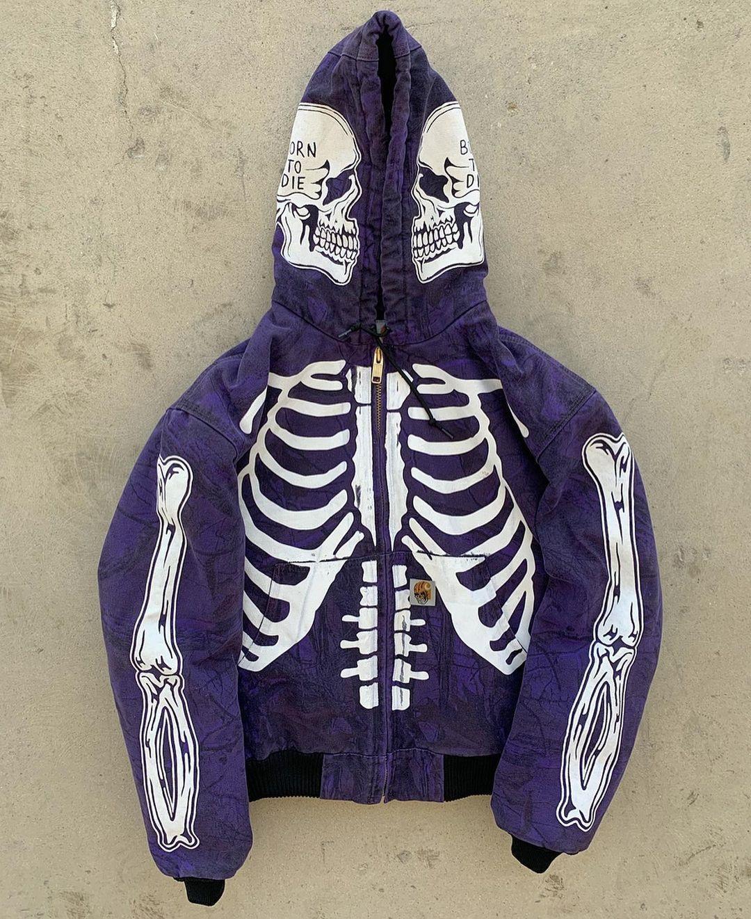 Men's Insulating Skeleton Hoodie-The Yellow Prime