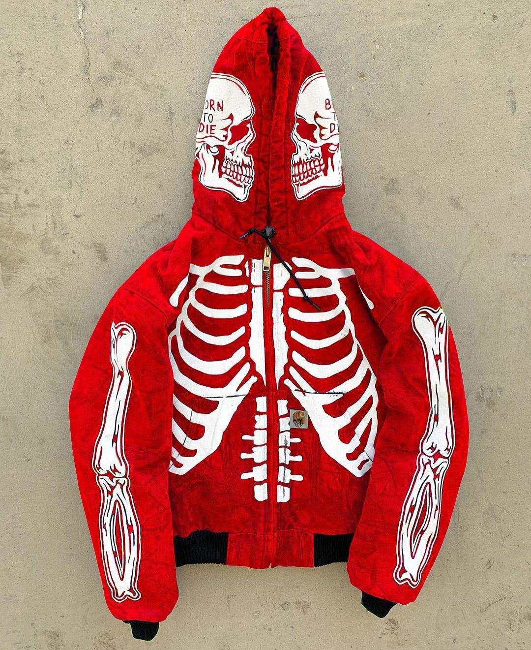Men's Insulating Skeleton Hoodie-The Yellow Prime