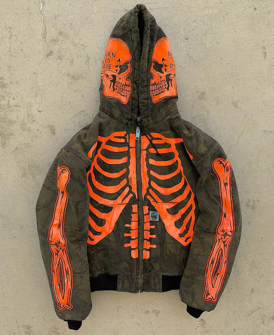 Men's Insulating Skeleton Hoodie-The Yellow Prime