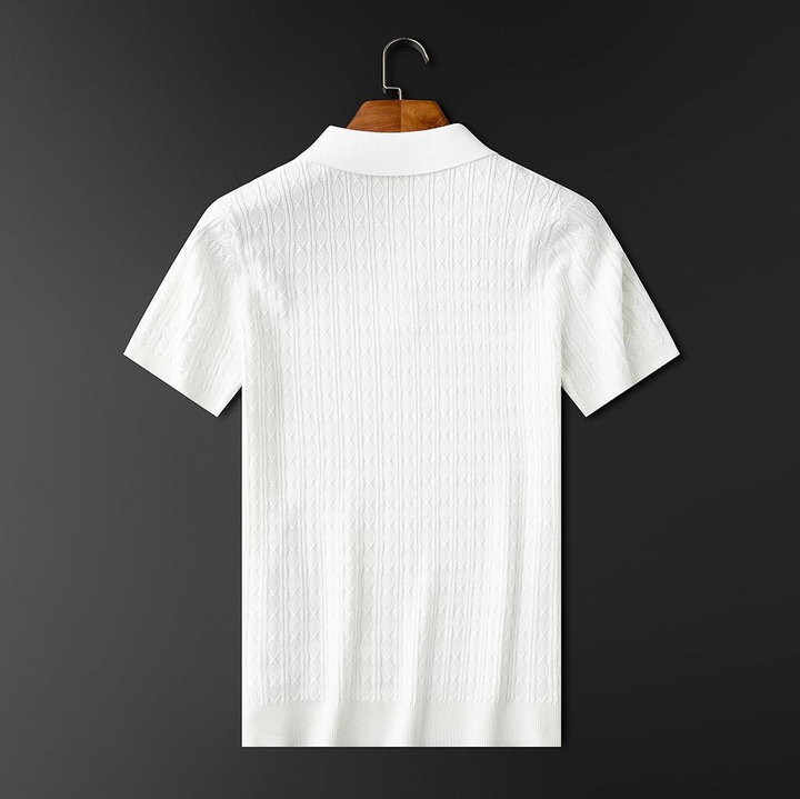 Men's Knitted Polo Shirt-The Yellow Prime
