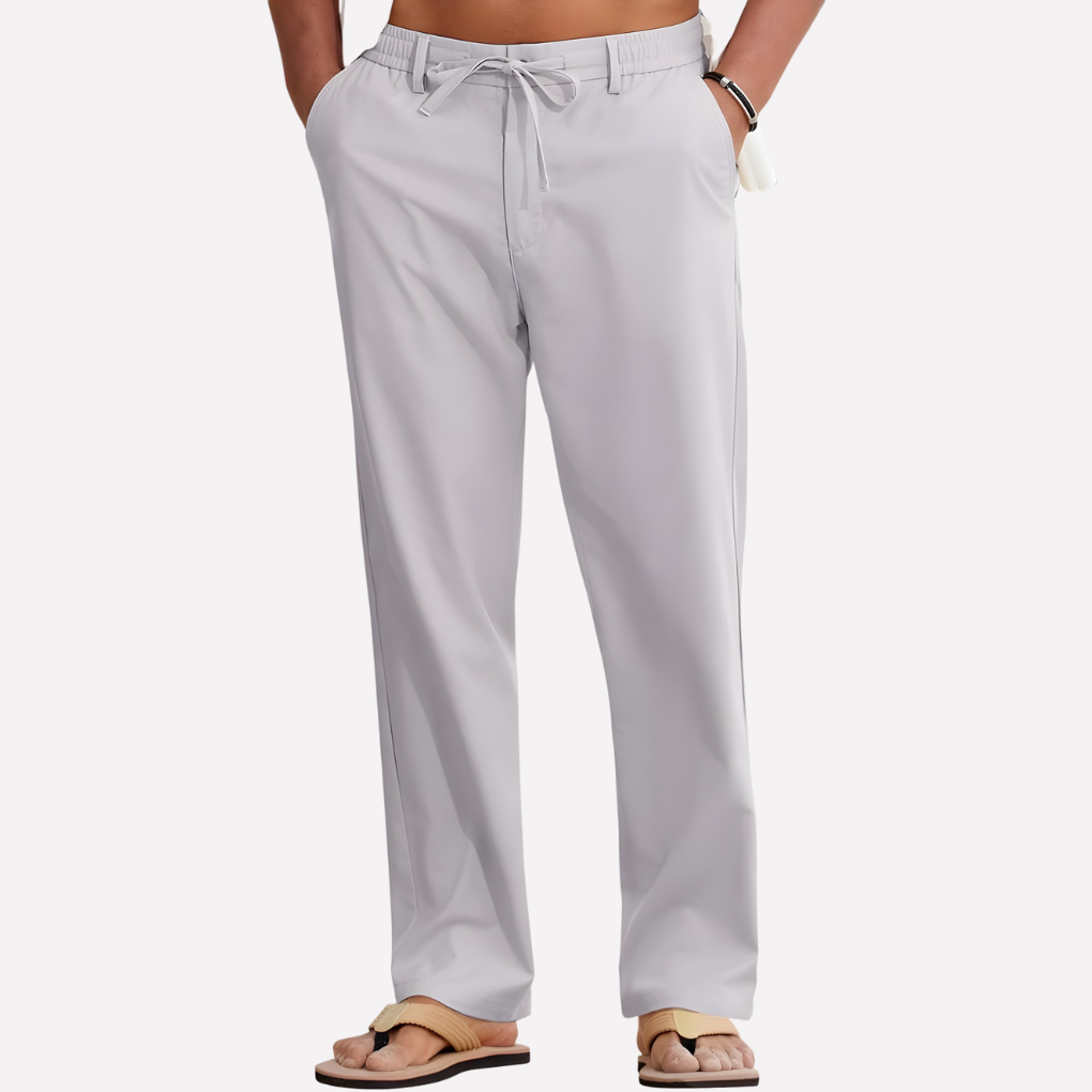 Men's Lightweight Cotton Linen Trousers-The Yellow Prime