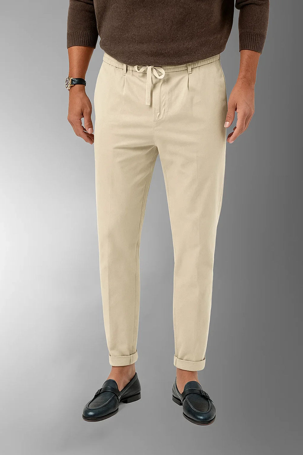 Men's Lightweight Linen Dress Pants-The Yellow Prime