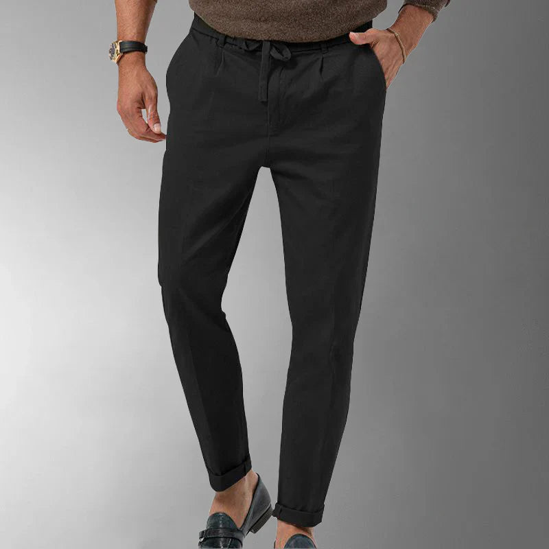 Men's Lightweight Linen Dress Pants-The Yellow Prime