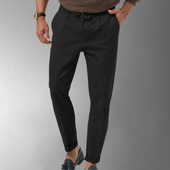 Men's Lightweight Linen Dress Pants-The Yellow Prime