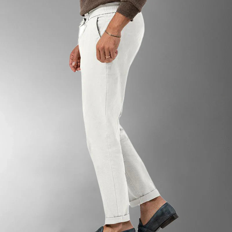 Men's Lightweight Linen Dress Pants-The Yellow Prime