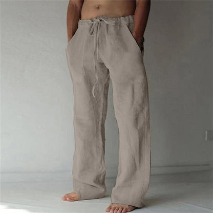 Men's Lightweight Linen Trousers | Long Fit-The Yellow Prime
