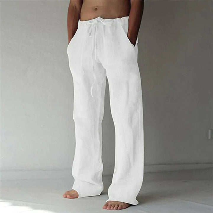 Men's Lightweight Linen Trousers for Spring and Autumn-The Yellow Prime