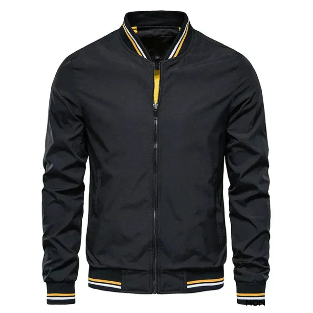 Men's Lightweight Sporty Bomber Jacket with Modern Fit-The Yellow Prime