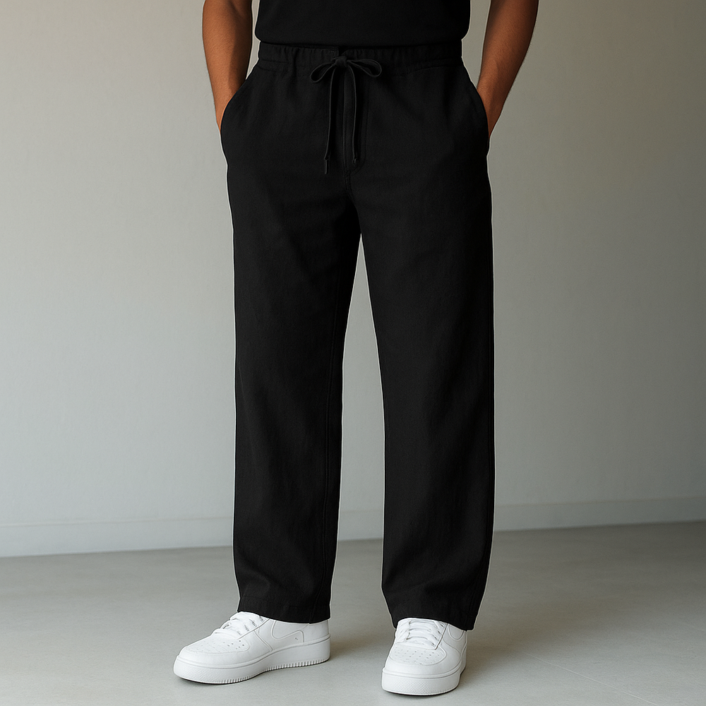 Men's Linen Casual Pants-The Yellow Prime