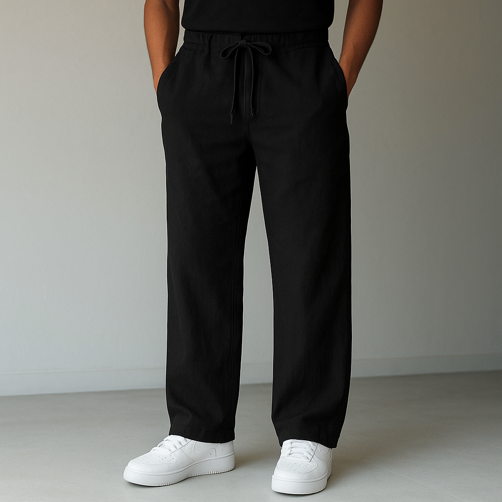 Men's Linen Casual Pants-The Yellow Prime