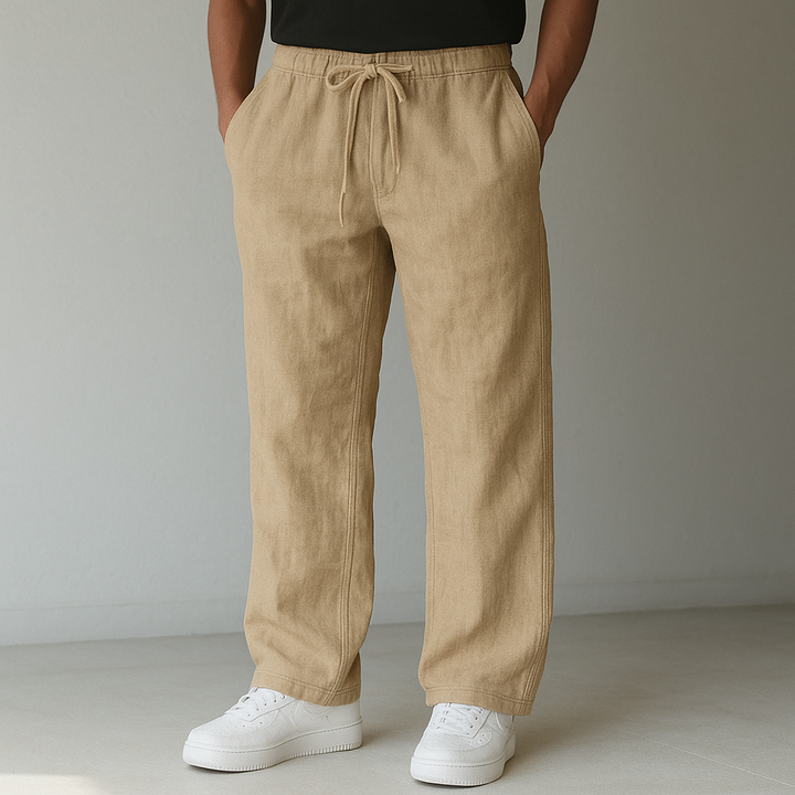 Men's Linen Casual Pants-The Yellow Prime