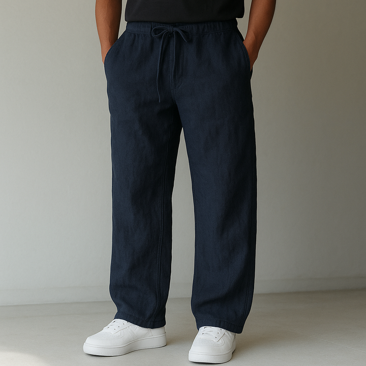 Men's Linen Casual Pants-The Yellow Prime