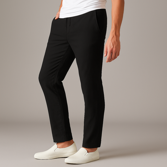 Men's Linen Drawstring Casual Trousers-The Yellow Prime