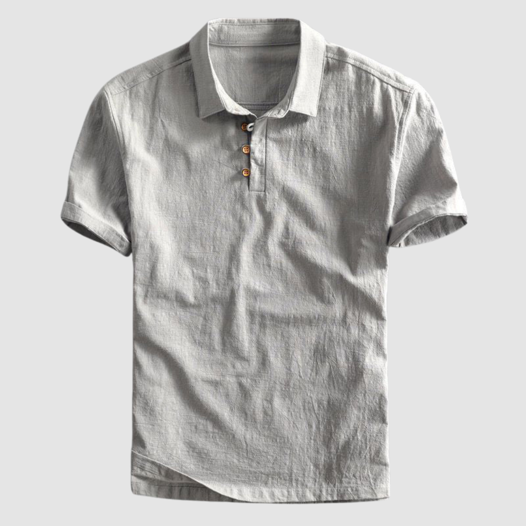 Men's Linen Polo Shirt-The Yellow Prime