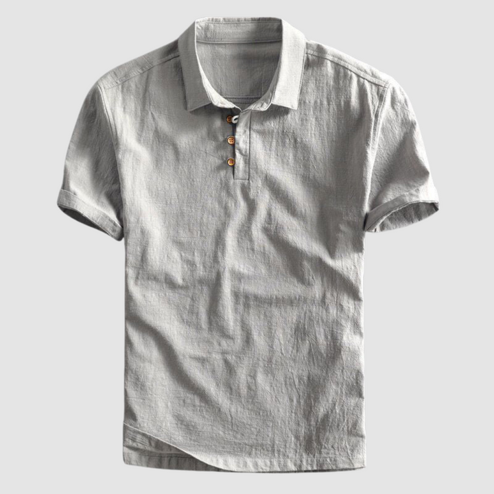 Men's Linen Polo Shirt-The Yellow Prime