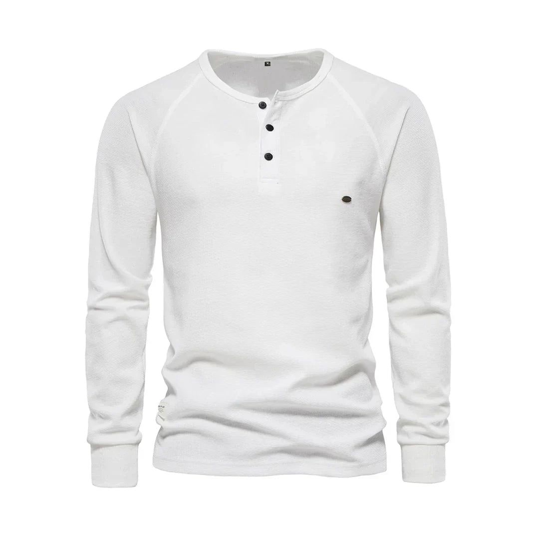 Men's Long Sleeve Round Neck Shirt-The Yellow Prime