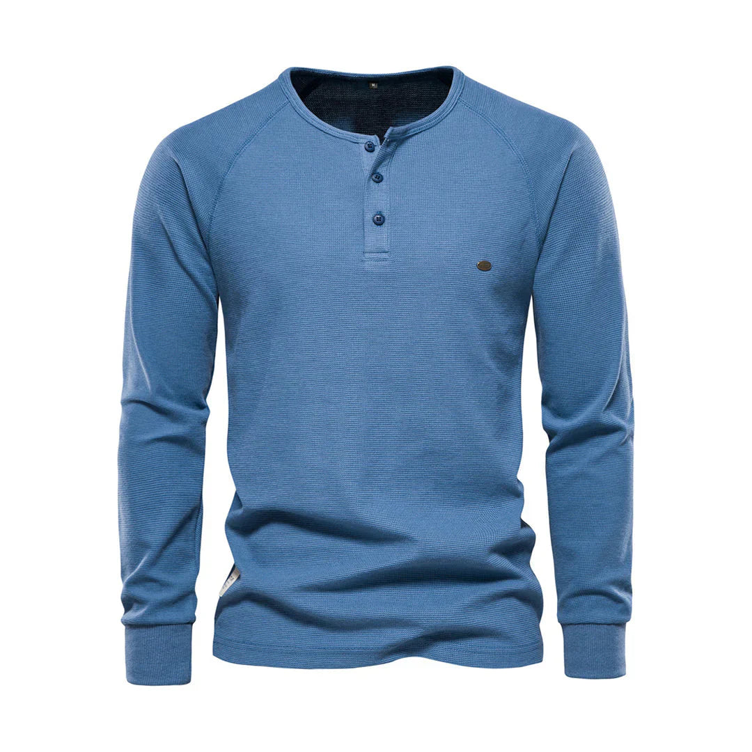 Men's Long Sleeve Round Neck Shirt-The Yellow Prime