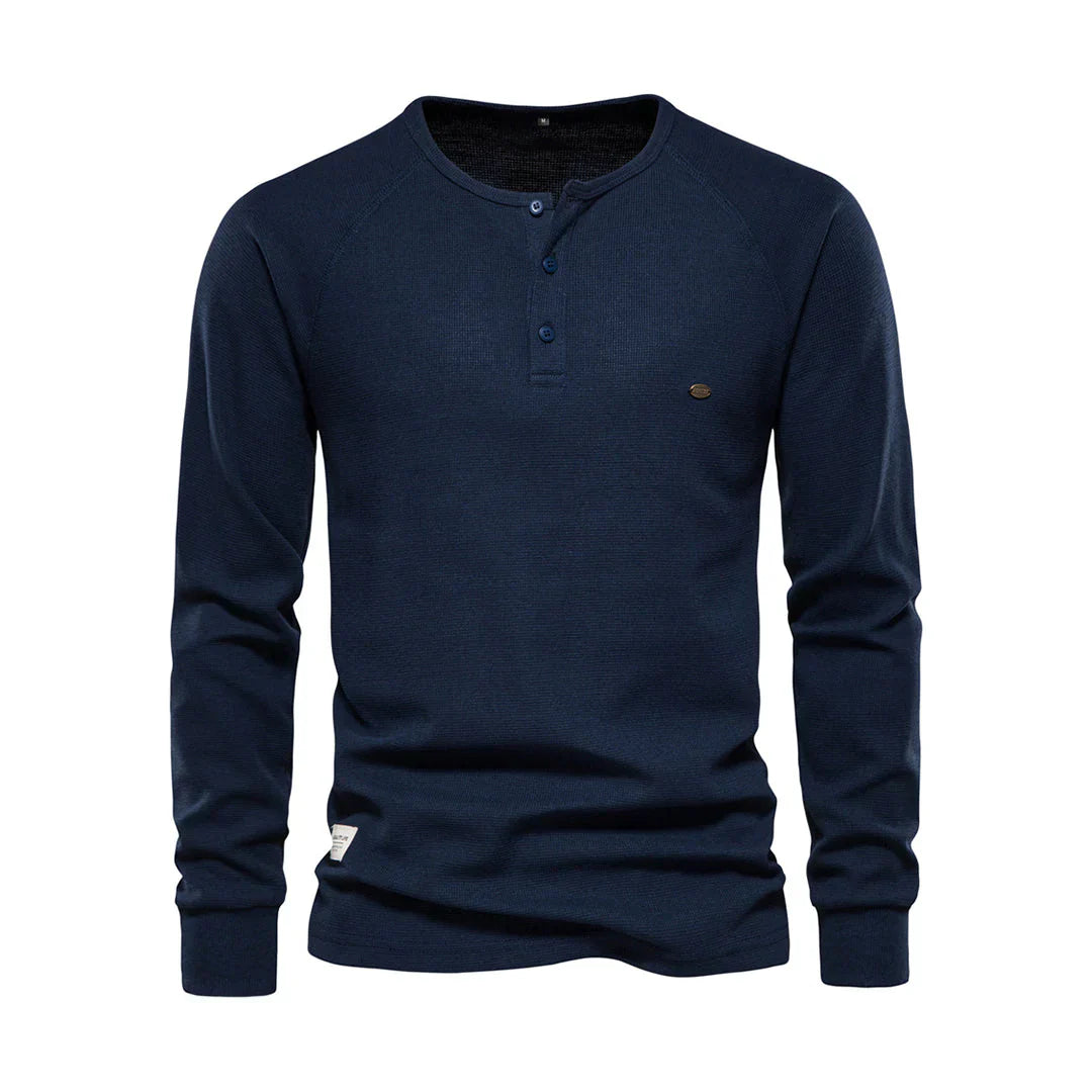 Men's Long Sleeve Round Neck Shirt-The Yellow Prime