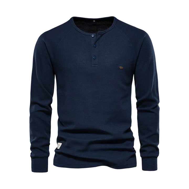 Men's Long Sleeve Round Neck Shirt-The Yellow Prime