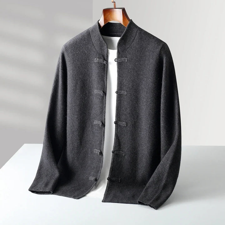 Men's Merino Wool Cardigan - Stylish and Comfortable Knitwear-The Yellow Prime