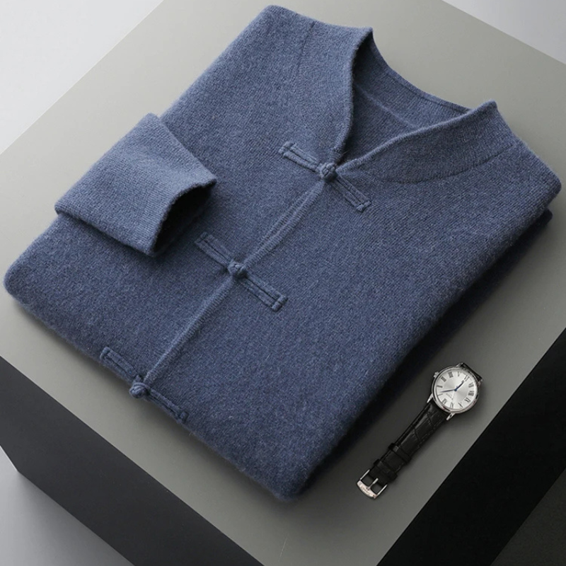 Men's Merino Wool Cardigan - Stylish and Comfortable Knitwear-The Yellow Prime