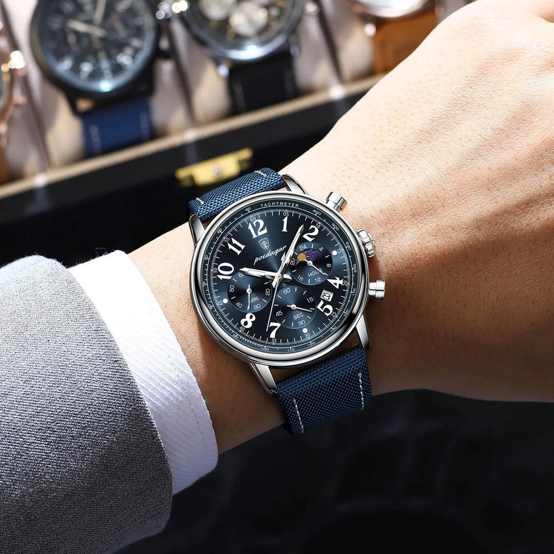Men's Military Chronograph Watch with Waterproof Nylon Strap-The Yellow Prime