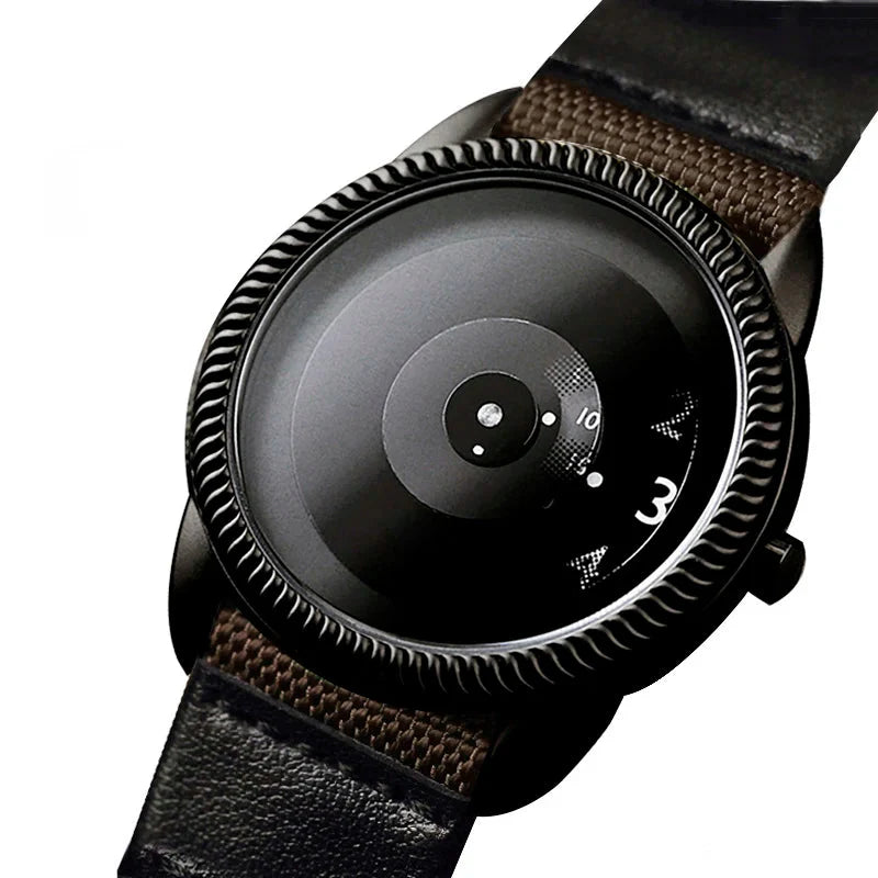 Men's Minimalist Quartz Watch with Canvas Strap-The Yellow Prime