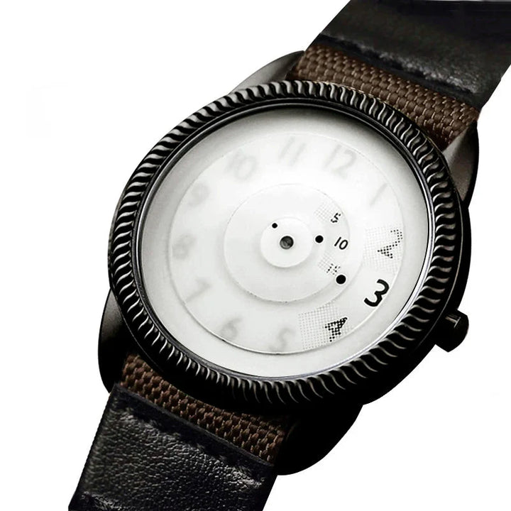 Men's Minimalist Quartz Watch with Canvas Strap-The Yellow Prime