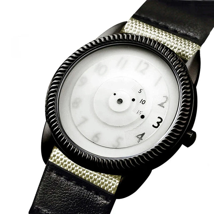 Men's Minimalist Quartz Watch with Canvas Strap-The Yellow Prime