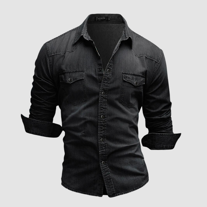 Men's Modern Denim Shirt-The Yellow Prime
