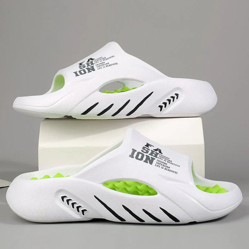 Men's Modern Design Sporty Slippers-The Yellow Prime