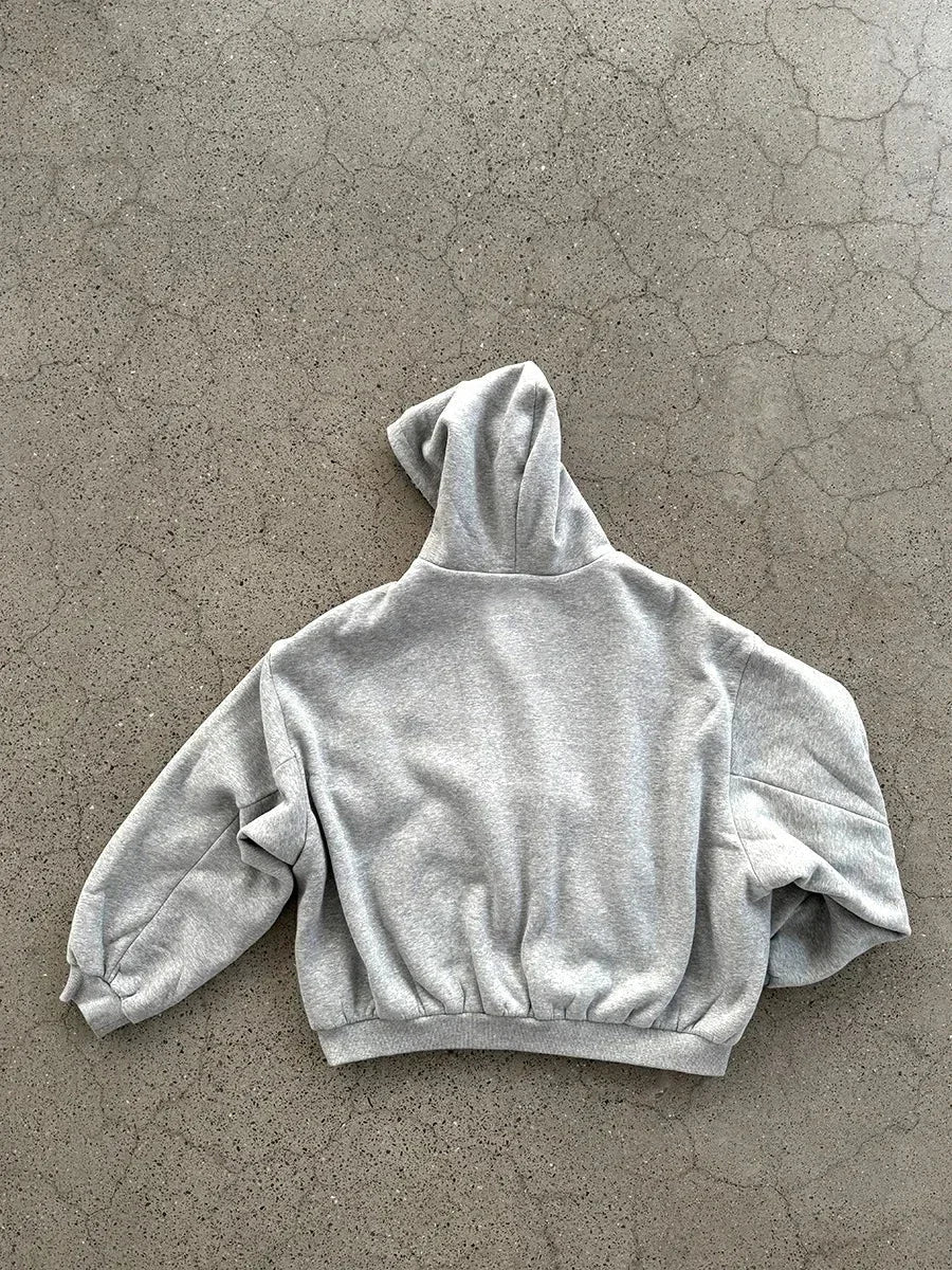 Men's Oversized Cozy Zip Hoodie - Boxy Cut, Cotton Blend-The Yellow Prime