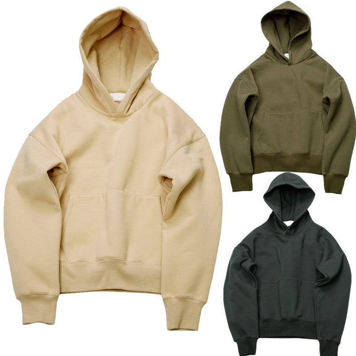 Men's Oversized Relaxed Hoodie - Boxy Cut Cotton Layering-The Yellow Prime