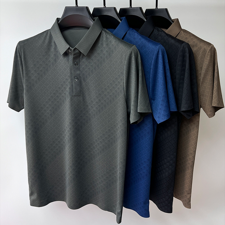 Men's Patterned Polo Shirt-The Yellow Prime