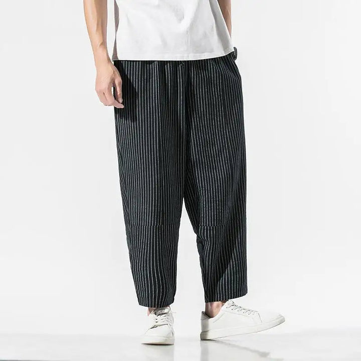 Men's Pinstripe Joggers - Stylish and Comfortable Activewear-The Yellow Prime