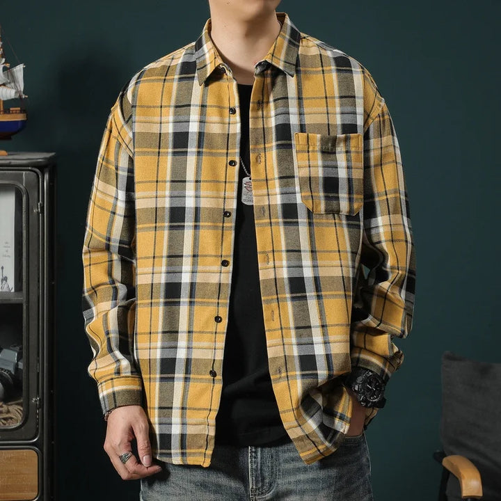 Men's Plaid Oakridge Shirt - Stylish and Comfortable-The Yellow Prime