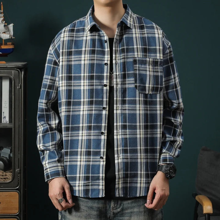 Men's Plaid Oakridge Shirt - Stylish and Comfortable-The Yellow Prime